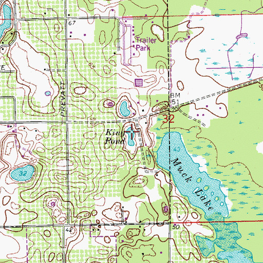 Topographic Map of King Pond, FL