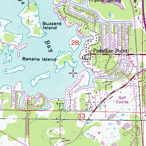 Topographic Map of Kings Bay, FL