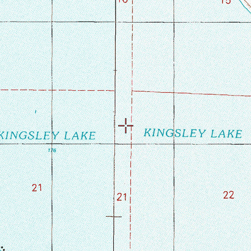 Topographic Map of Kingsley Lake, FL