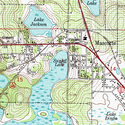 Topographic Map of Knight Lake, FL