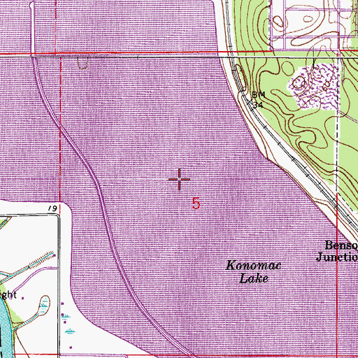 Topographic Map of Konomac Lake, FL