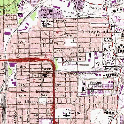 Topographic Map of Kooker Park, FL