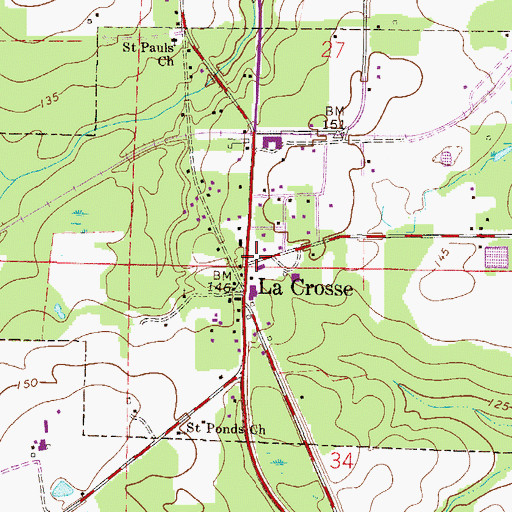Topographic Map of La Crosse, FL