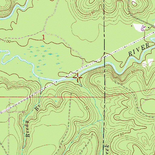Topographic Map of Laird Mill Creek, FL