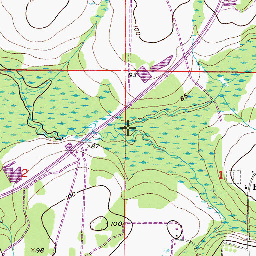 Topographic Map of Lake Branch, FL