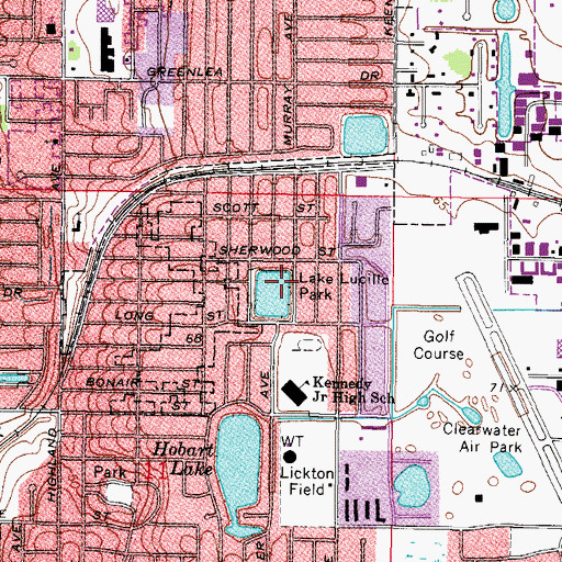 Topographic Map of Lake Lucille Park, FL