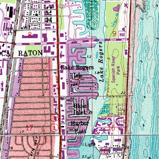 Topographic Map of Lake Rogers Isle, FL