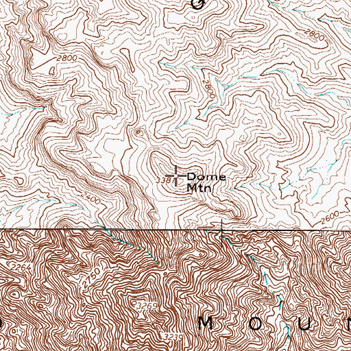 Topographic Map of Dome Mountain, AZ