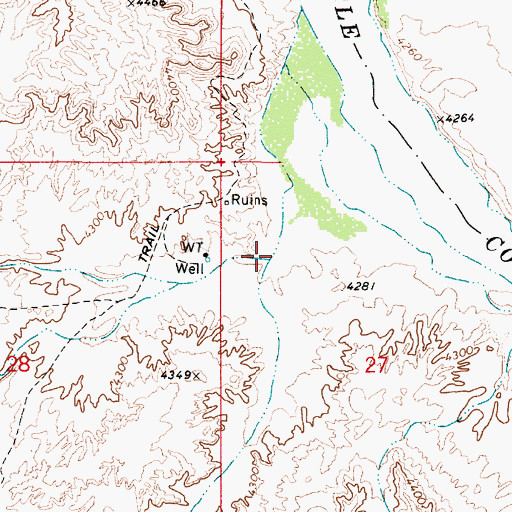 Topographic Map of Doney Mountain Wash, AZ