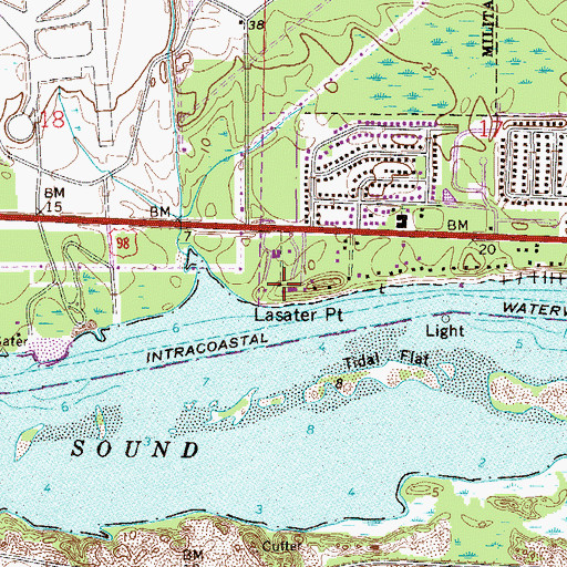 Topographic Map of Lasater Point, FL