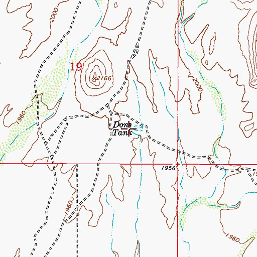 Topographic Map of Dons Tank, AZ
