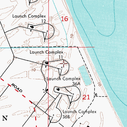 Topographic Map of Launch Complex 11, FL