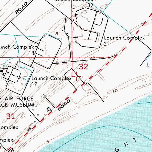 Topographic Map of Launch Complex 17, FL