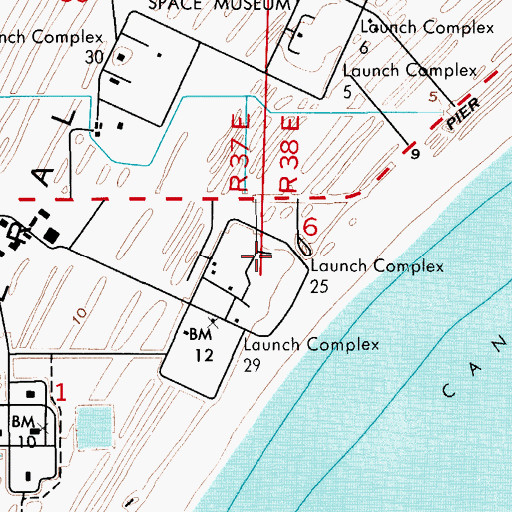 Topographic Map of Launch Complex 25, FL