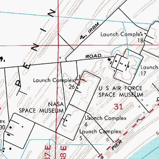 Topographic Map of Launch Complex 26, FL