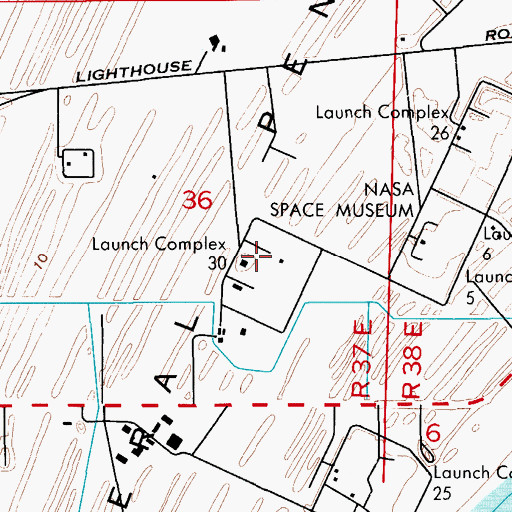 Topographic Map of Launch Complex 30, FL