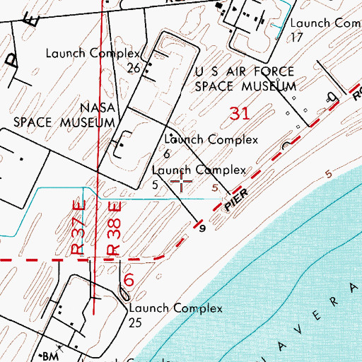 Topographic Map of Launch Complex 5, FL