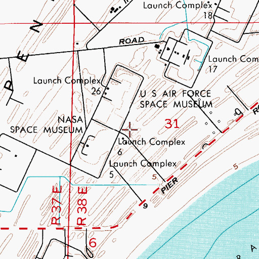 Topographic Map of Launch Complex 6, FL