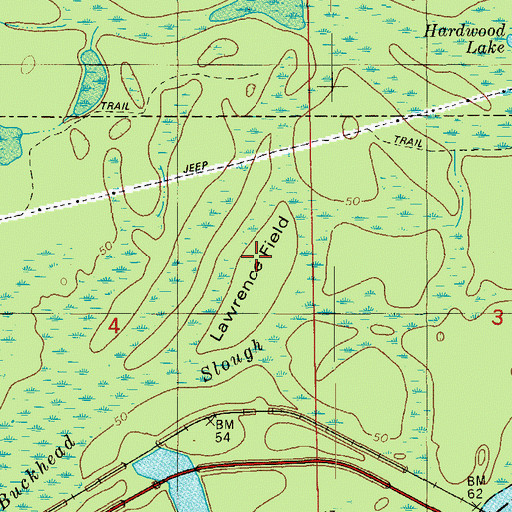 Topographic Map of Lawrence Field, FL