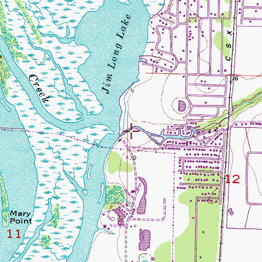 Topographic Map of Lee Branch, FL