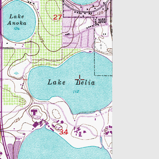 Topographic Map of Lake Lelia, FL