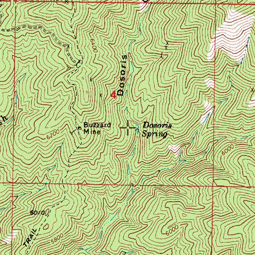 Topographic Map of Dosoris Spring, AZ