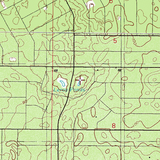 Topographic Map of Leroy Ponds, FL