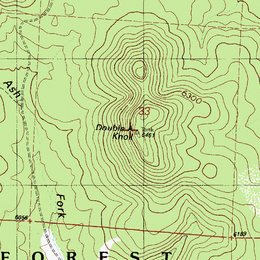 Topographic Map of Double A Knoll, AZ