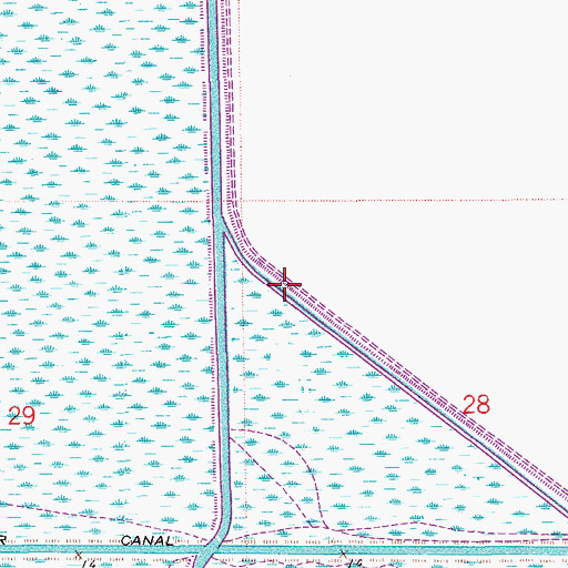 Topographic Map of Levee Number 68A, FL