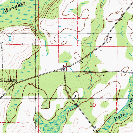 Topographic Map of Liberty Church, FL