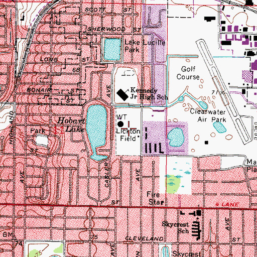 Topographic Map of Lickton Field, FL