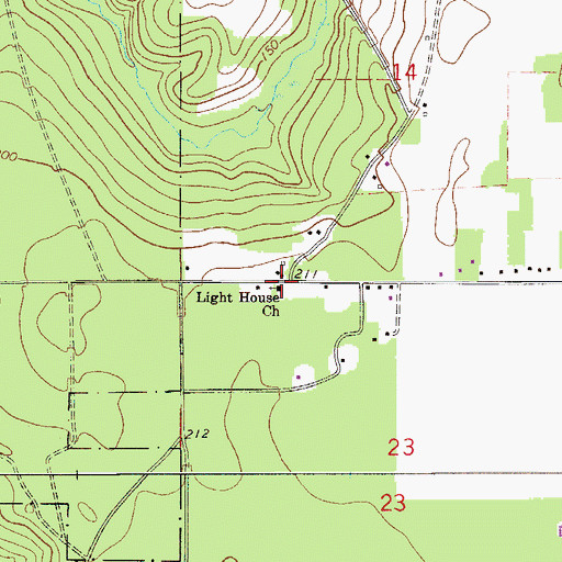 Topographic Map of Light House Church, FL