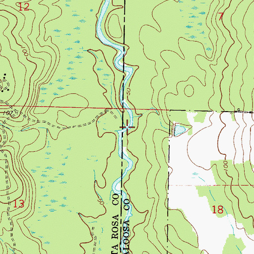 Topographic Map of Lighter Knot Creek, FL