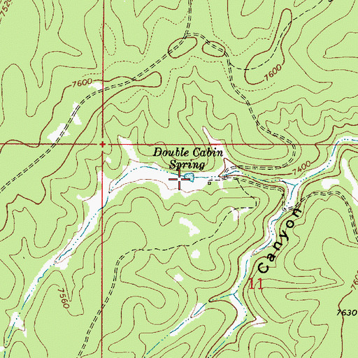 Topographic Map of Double Cabin Spring, AZ