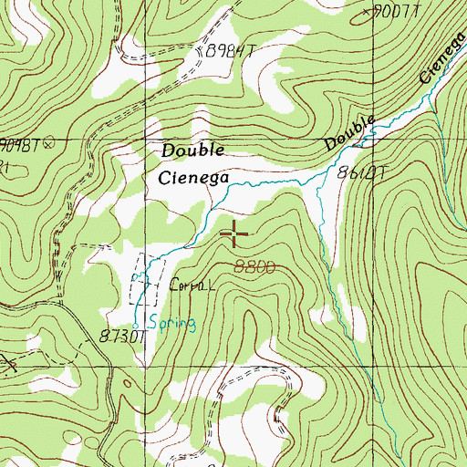Topographic Map of Double Cienega, AZ
