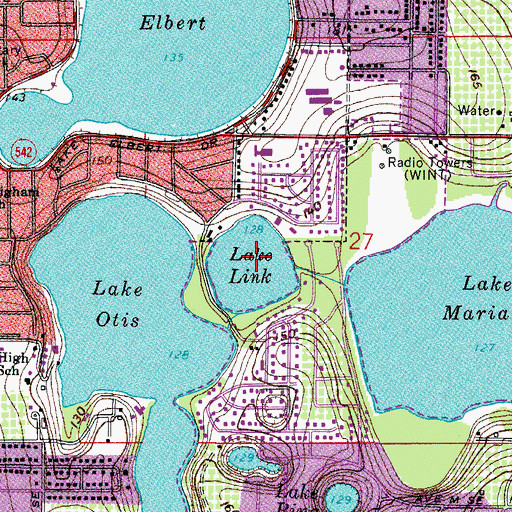 Topographic Map of Lake Link, FL
