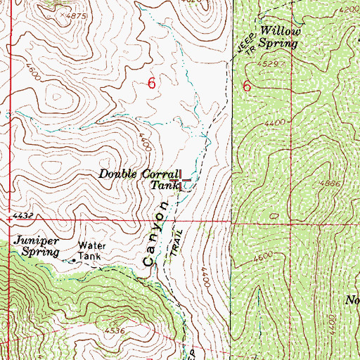 Topographic Map of Double Corral Tank, AZ
