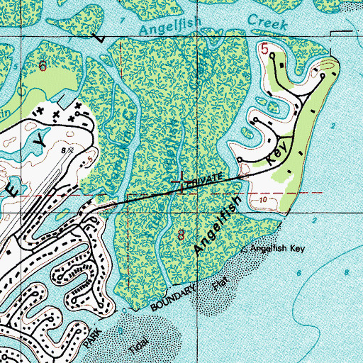 Topographic Map of Little Angelfish Creek, FL