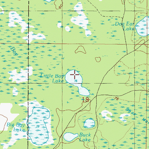 Topographic Map of Little Bay Lake, FL