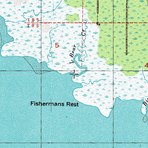 Topographic Map of Little Bear Creek, FL