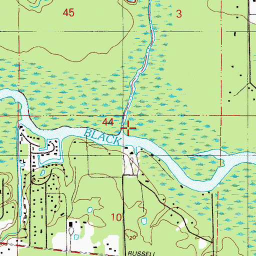 Topographic Map of Little Black Creek, FL