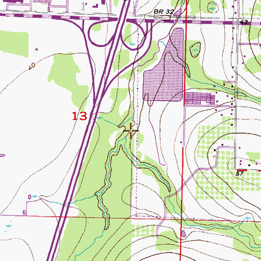 Topographic Map of Little Bullfrog Creek, FL