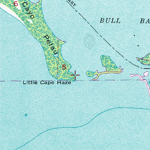 Topographic Map of Little Cape Haze, FL