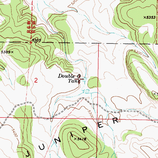 Topographic Map of Double O Tank, AZ