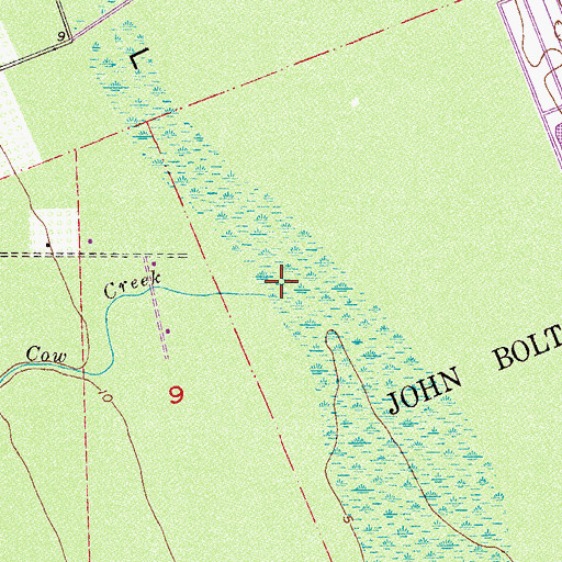 Topographic Map of Little Cow Creek, FL