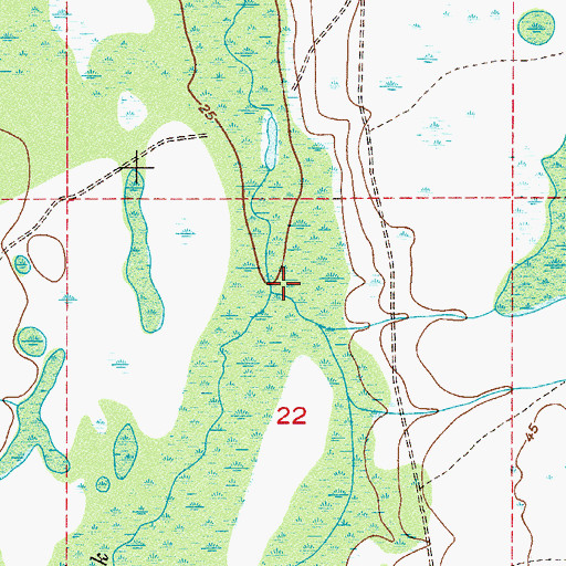 Topographic Map of Little Creek, FL