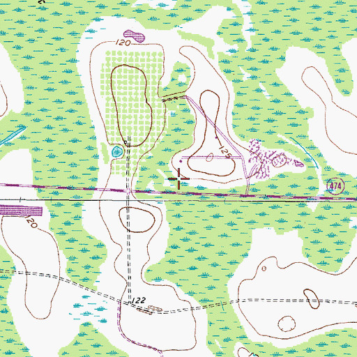 Topographic Map of Little Creek, FL
