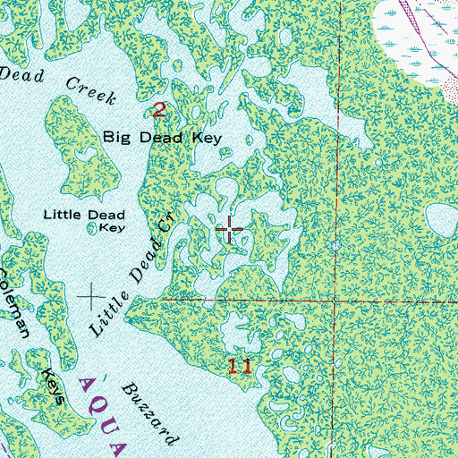 Topographic Map of Little Dead Creek, FL