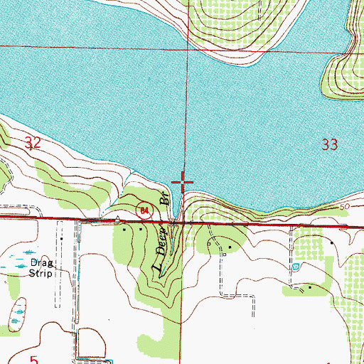 Topographic Map of Little Deep Branch, FL