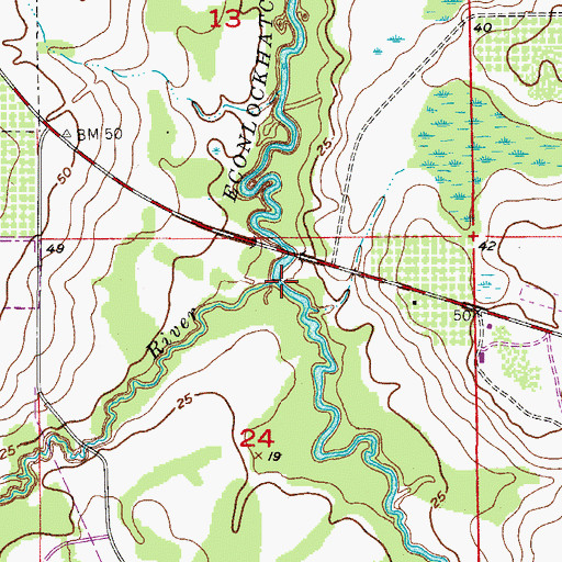 Topographic Map of Little Econlockhatchee River, FL
